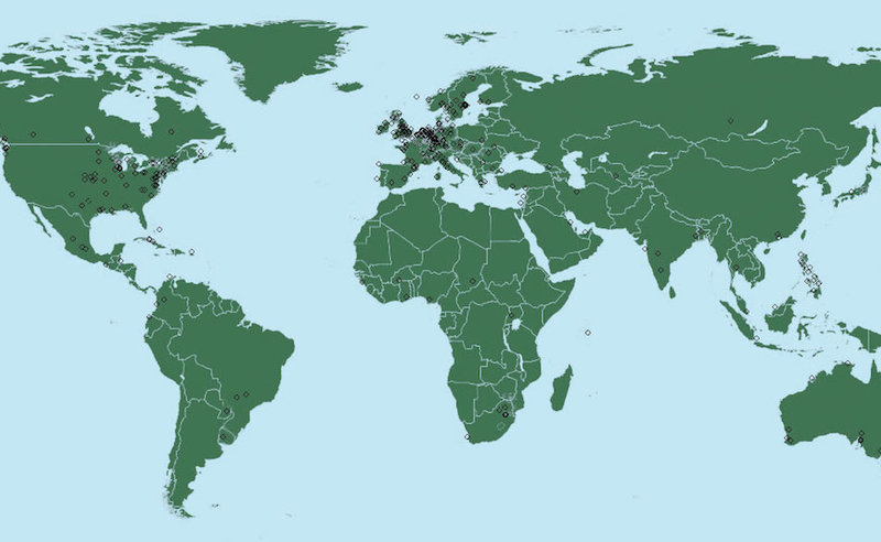 Weltkarte Climate Strike